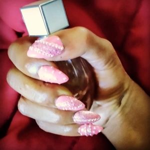 Pink and Elegant short Press Ons